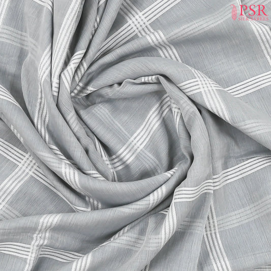 Light Grey Byloom Cotton Saree
