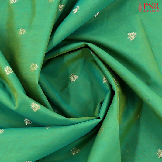 Green Semi Silk Cotton Saree