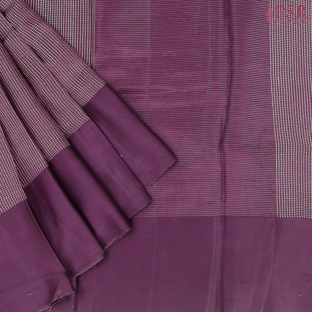 Jam Purple Semi Chiniya Saree