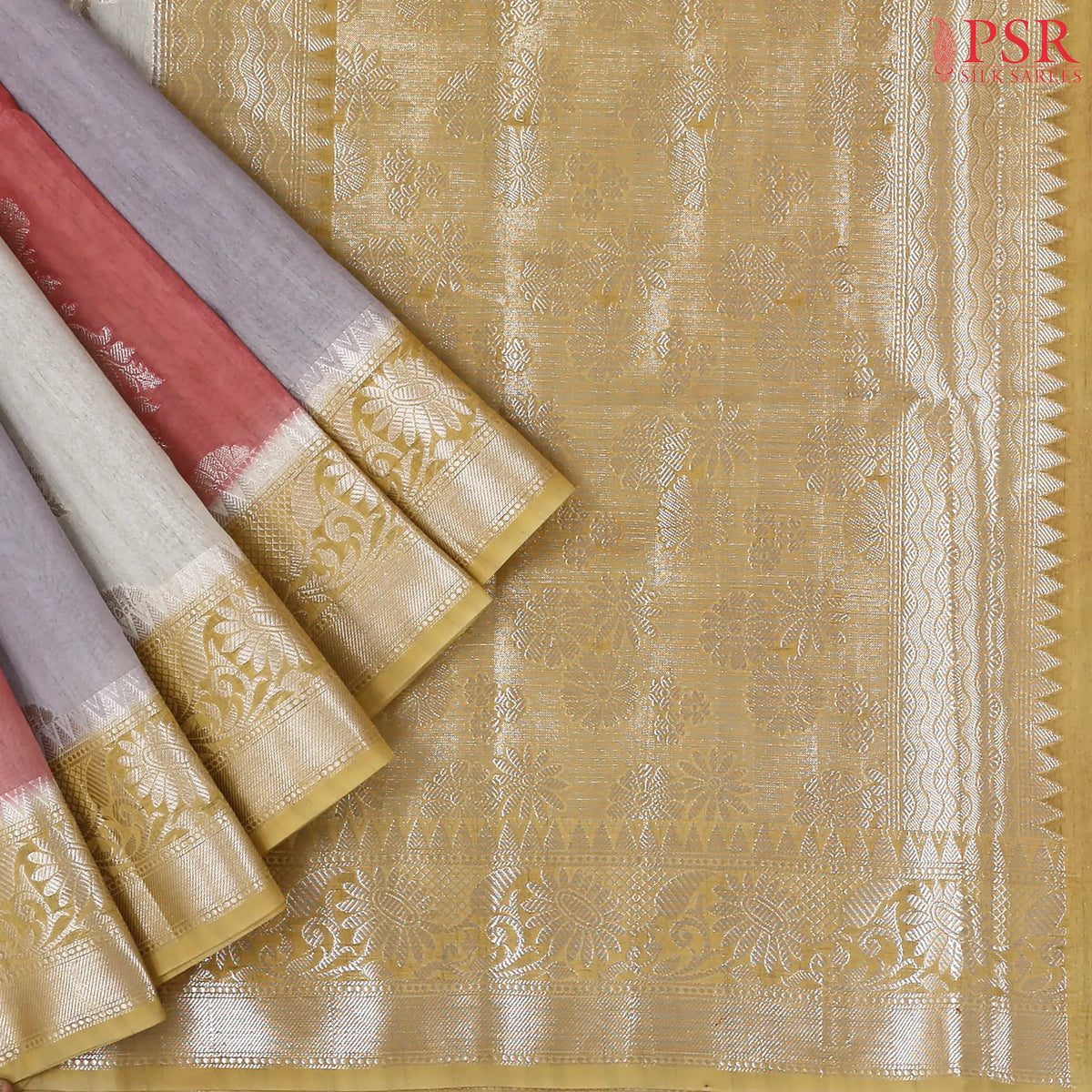 Beige & Multicolor Silk Cotton Saree