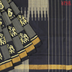 Black Pochampally Silk Saree