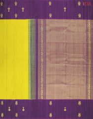 Yellow & Green Kanchipuram Silk Saree