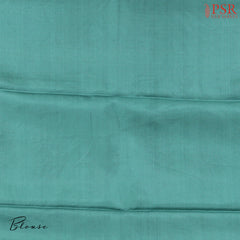 Teal Green Murshidabad Silk Saree
