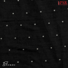 Black Semi Dupion Saree