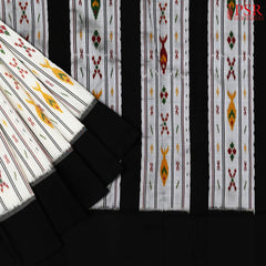 Daisy White Pochampally Silk Saree