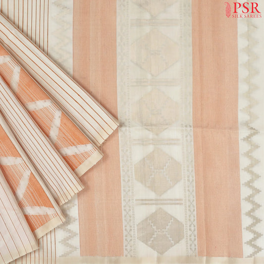 Cream Beige Soft Silk Saree