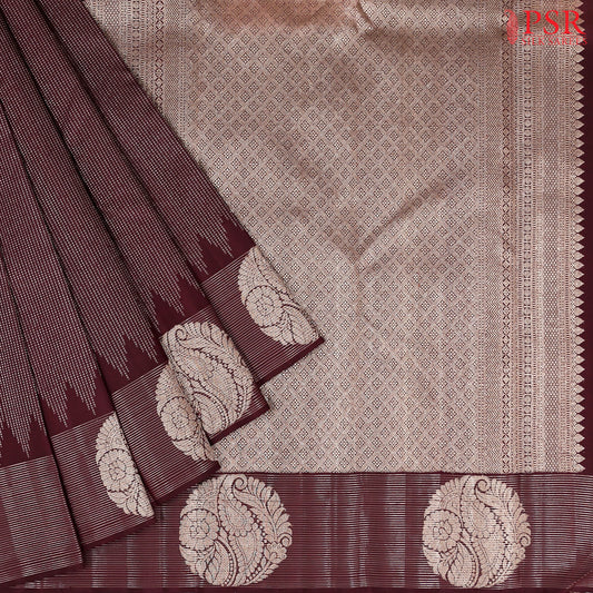 Brown Kanchipuram Silk Saree