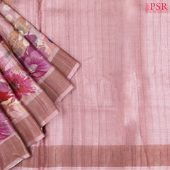 Puce Pink Kadhi Tussar Silk Saree