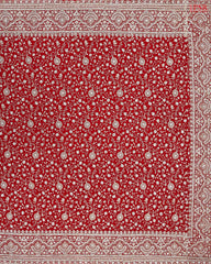 Red Georgette Laser Embroidery Saree