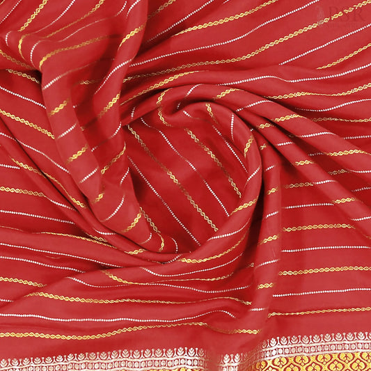 Red Mysore Silk Saree