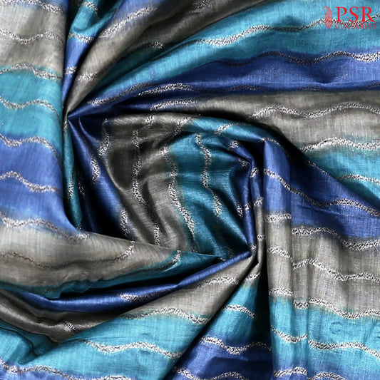 Tricolor Banaras Tussar Silk Saree