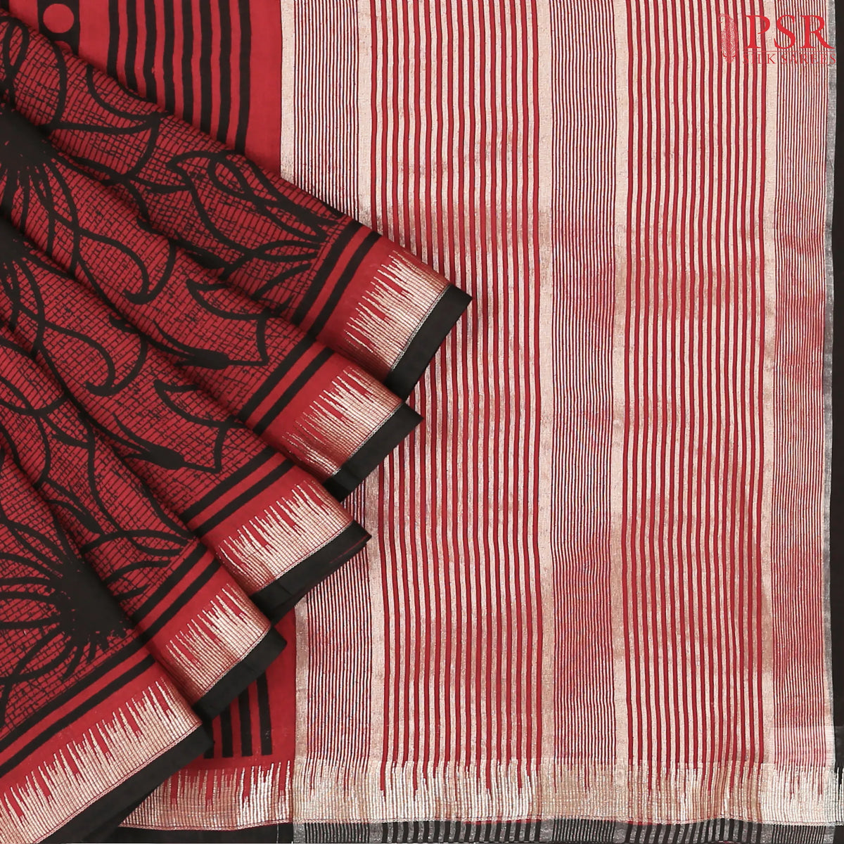 Sangria Red Assam Saree