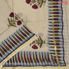 Dark Burgundy Silk Cotton Dress Material