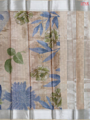 Sand Beige Semi Tussar Saree