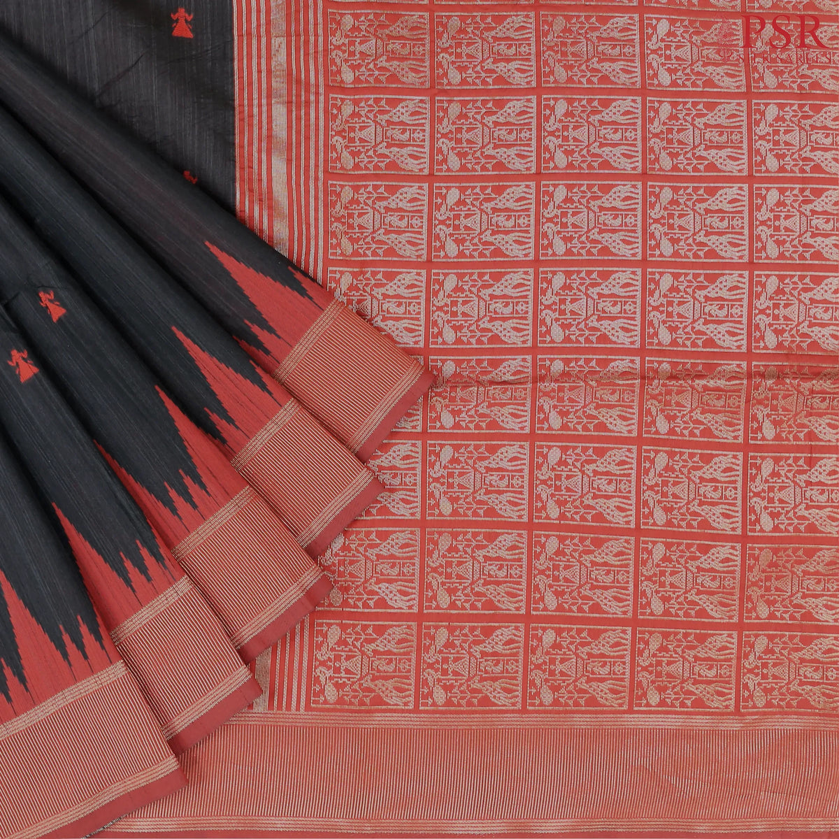 Black Semi Banaras Saree