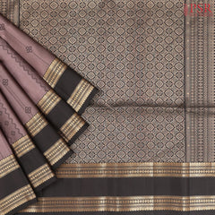 Mauve Brown Soft Silk Saree