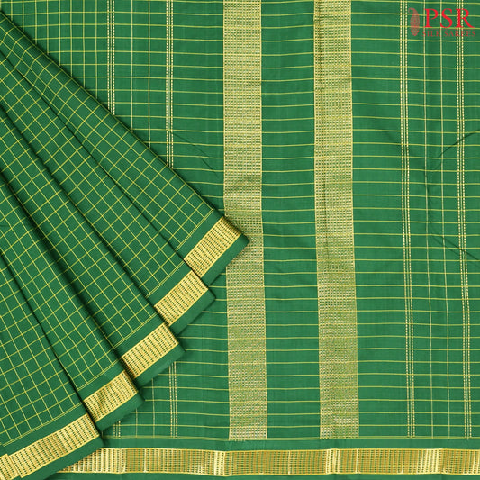 Emerald Green Arani Silk Saree