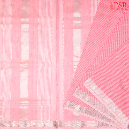 Pink Maheshwari Silk Cotton Saree