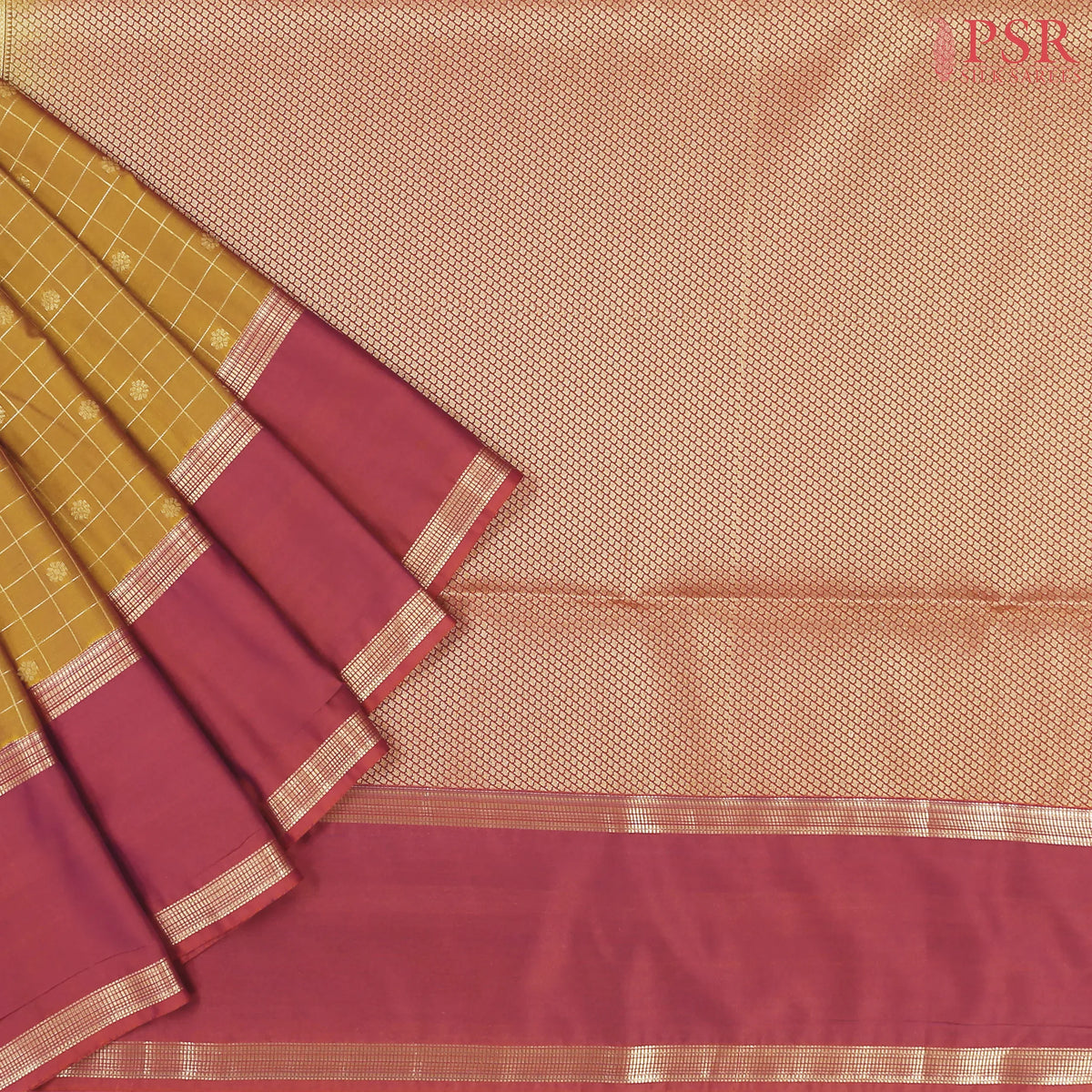 Mustard Brown Soft Art Silk Saree