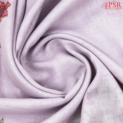 Pale Lavender Linen Saree