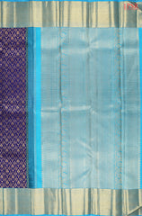 Berry Blue Kanchipuram Jacquard Silk Saree