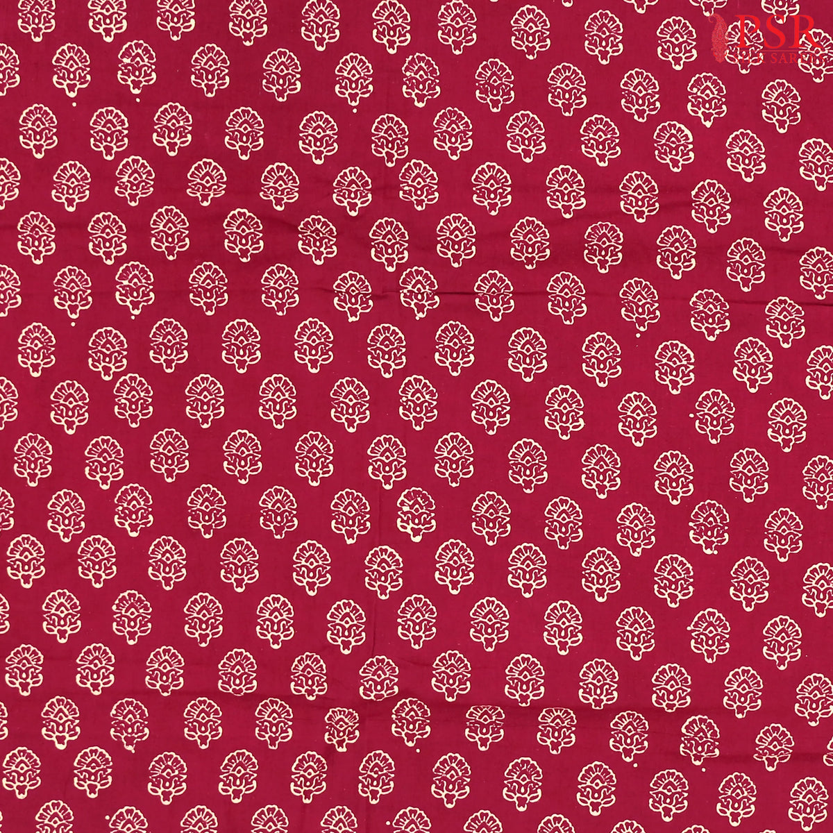 Wine Purple Cotton Print Running Material