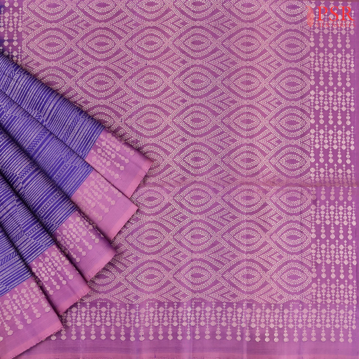 Blue Violet Soft Silk Saree