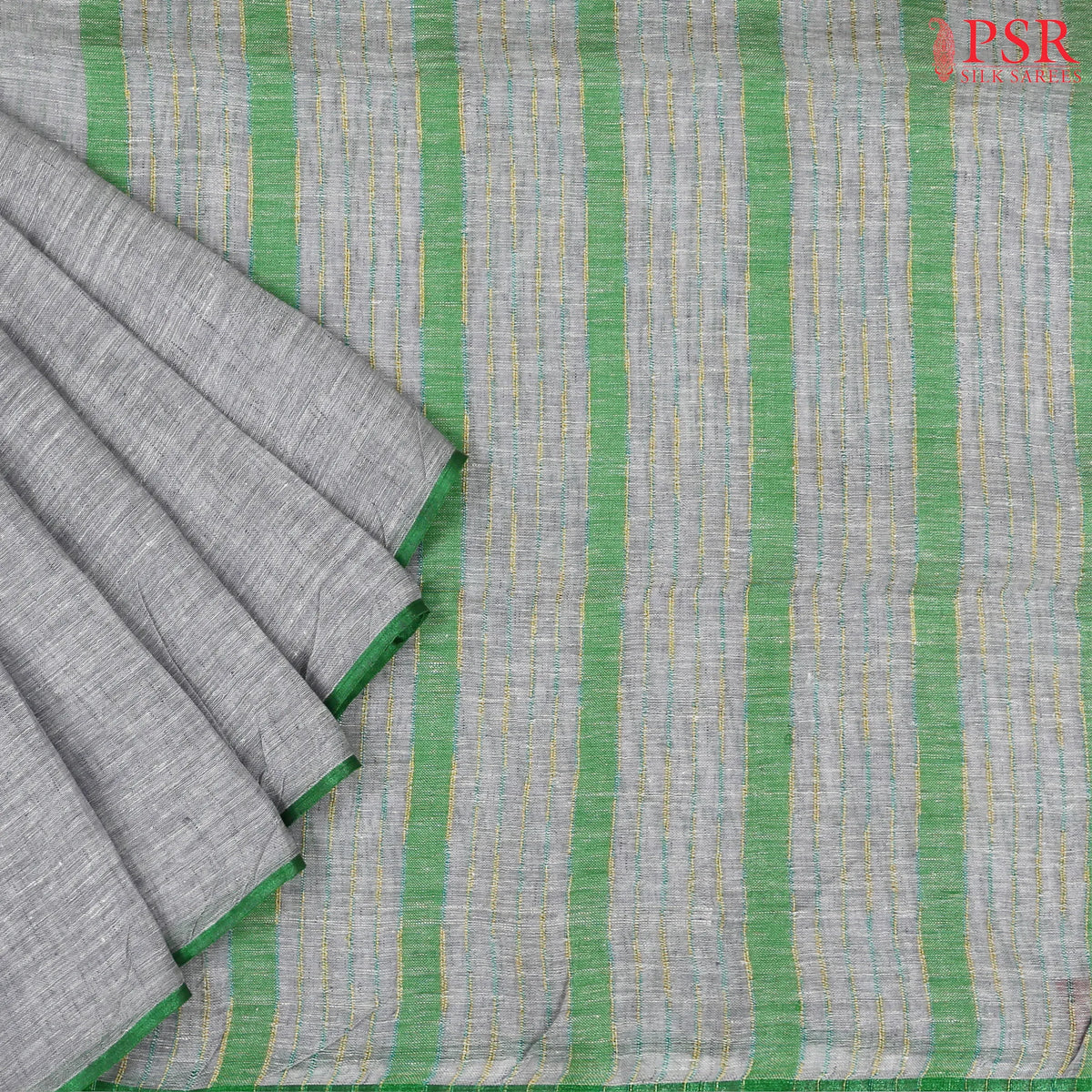 Grey Linen Saree