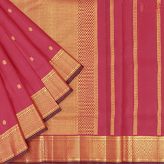 Ruby Red Nine Yards Half Fine Silk Saree