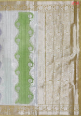 Beige & Multicolor Silk Cotton Saree