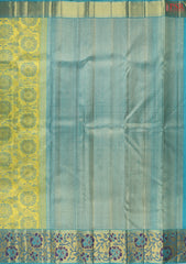 Citrus Yellow Kanchipuram Jacquard Silk Saree