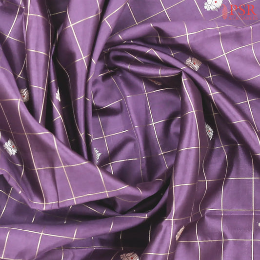 Purple Mauve Chiniya Silk Saree