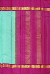Caribbean Green Kanchipuram Silk Saree