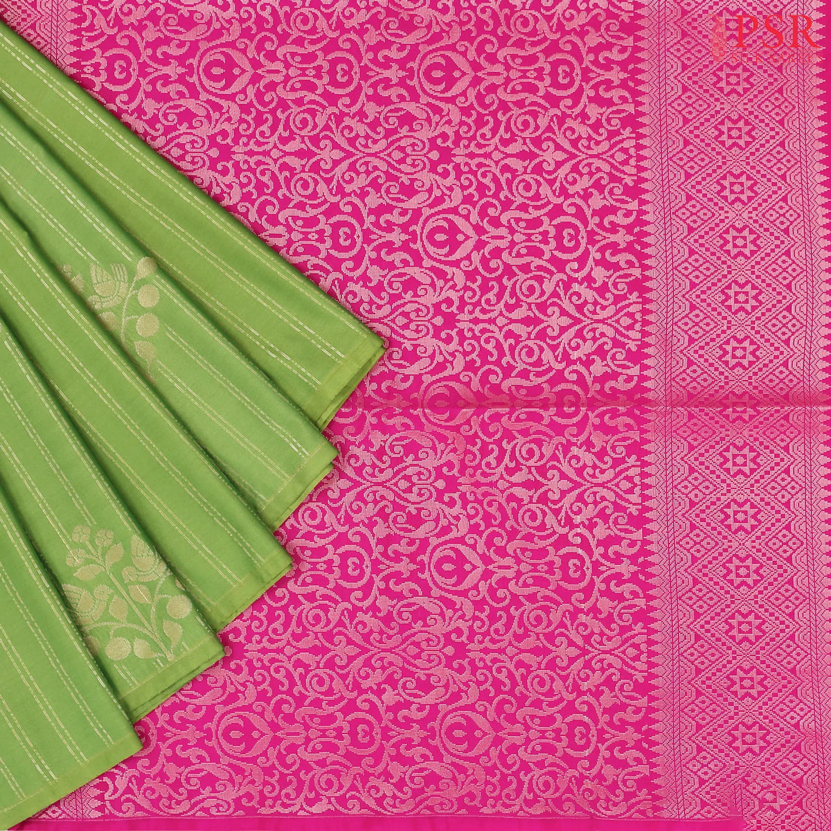 Pear Green Soft Art Silk Saree