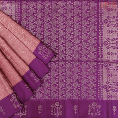 Dark Rouge Pink Soft Silk Saree