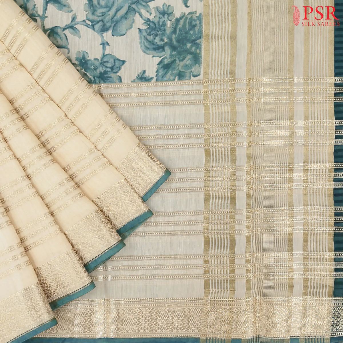 Bisque Beige Assam Saree