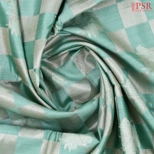 Mint Blue Chiniya Silk Saree
