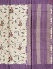 Parchment Beige Semi Dupion Saree