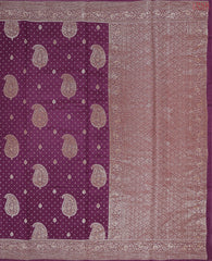 Dark Purple Georgette Silk Saree