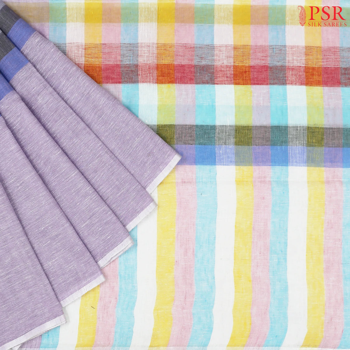 Lavender Linen Saree