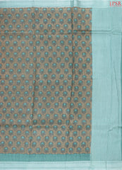 Dark Taupe Grey Munga Silk Saree