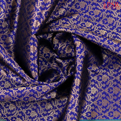 Berry Blue Kanchipuram Jacquard Silk Saree