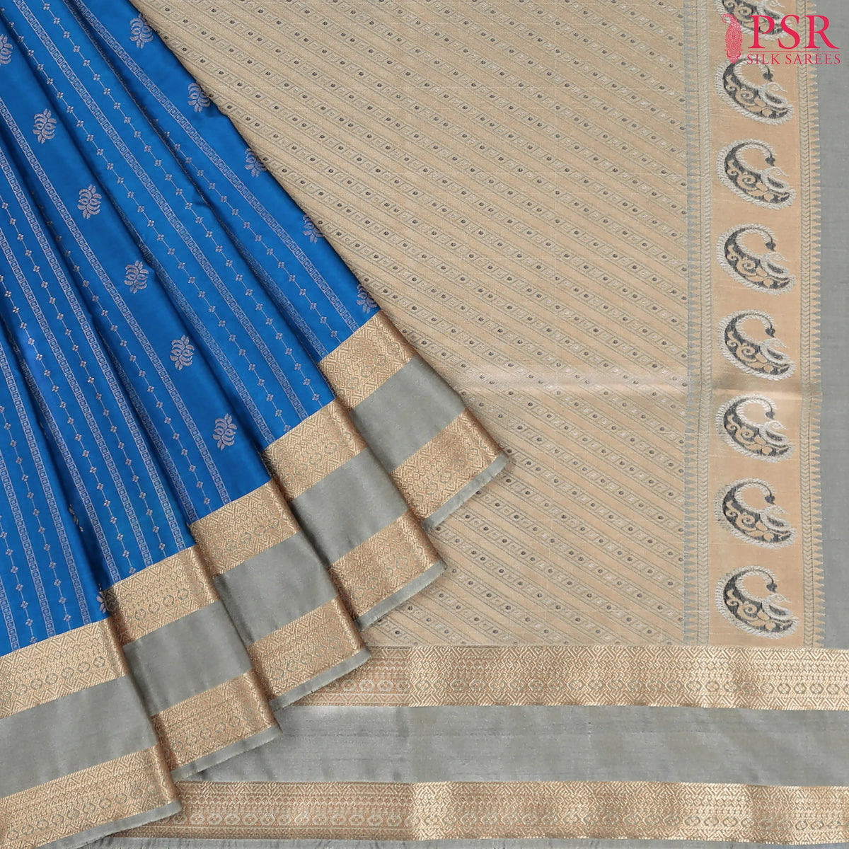 Azure Blue Soft Art Silk Saree