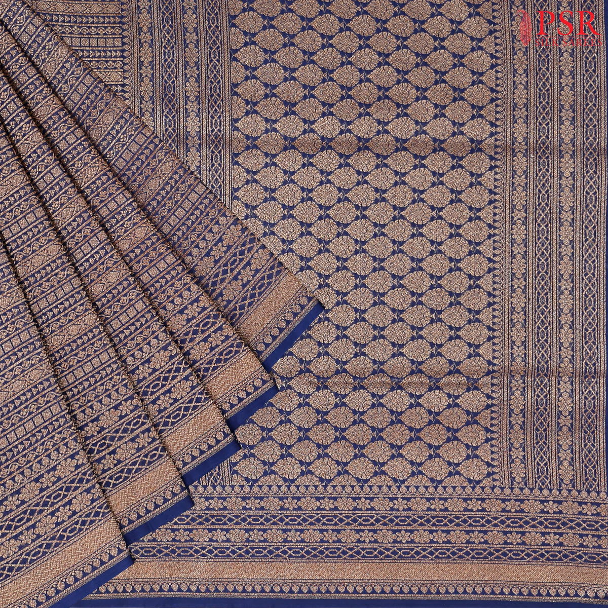 Dark Blue Semi Summer Silk Saree