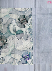 Lavender Blue Green Silk Saree