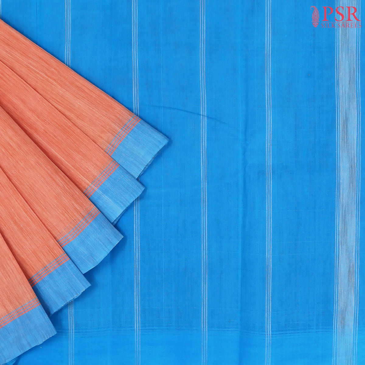 Georgia Peach Kanchi Cotton Saree