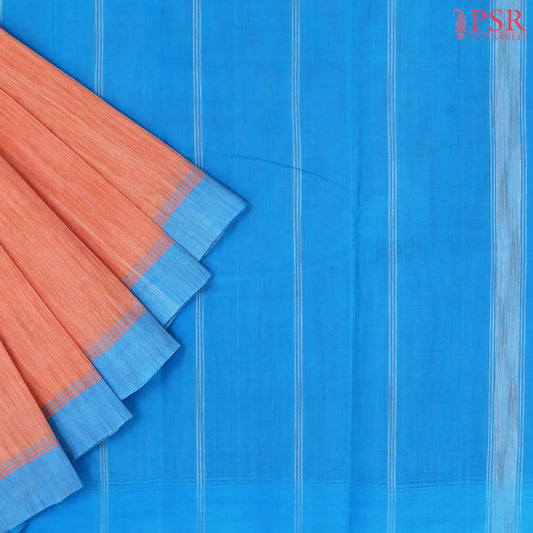 Georgia Peach Kanchi Cotton Saree