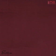 Dark Burgundy Silk Cotton Dress Material