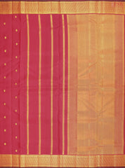 Ruby Red Nine Yards Half Fine Silk Saree
