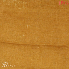 Goldenrod Linen Saree